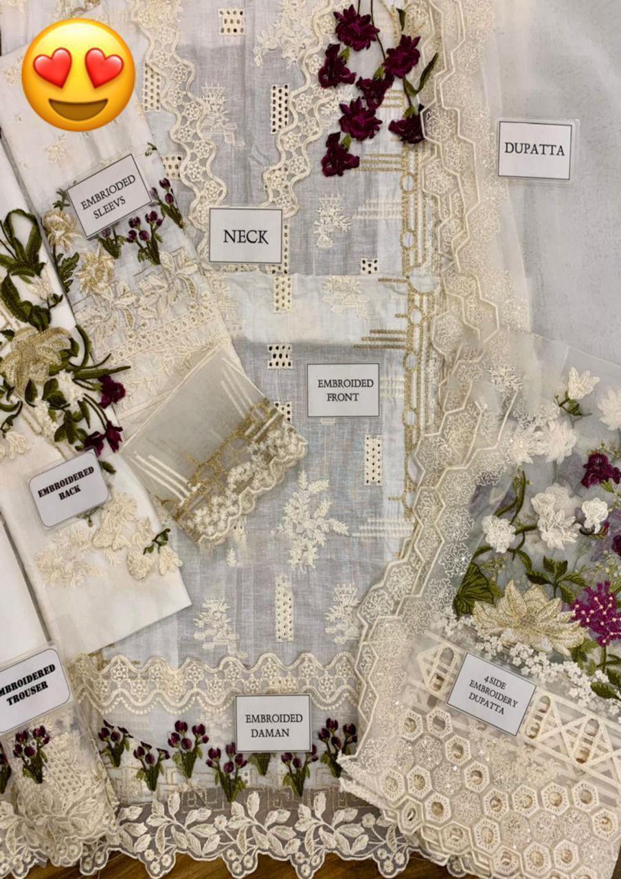 3pc Unstitched Heavy Embroidered