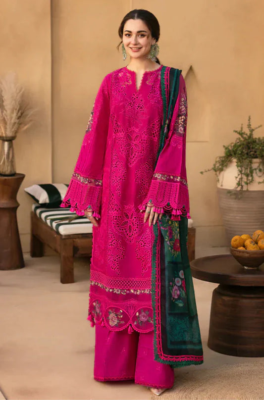 3PC Unstitched Chikenkari Lawn Embroidered Suit