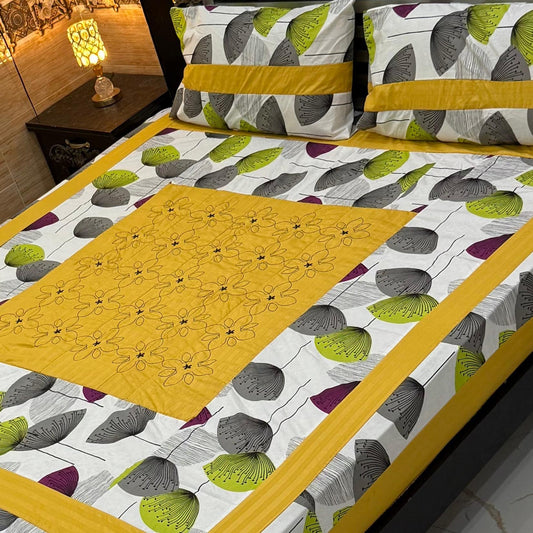 Patch Work 3pc Bedsheet Stitched