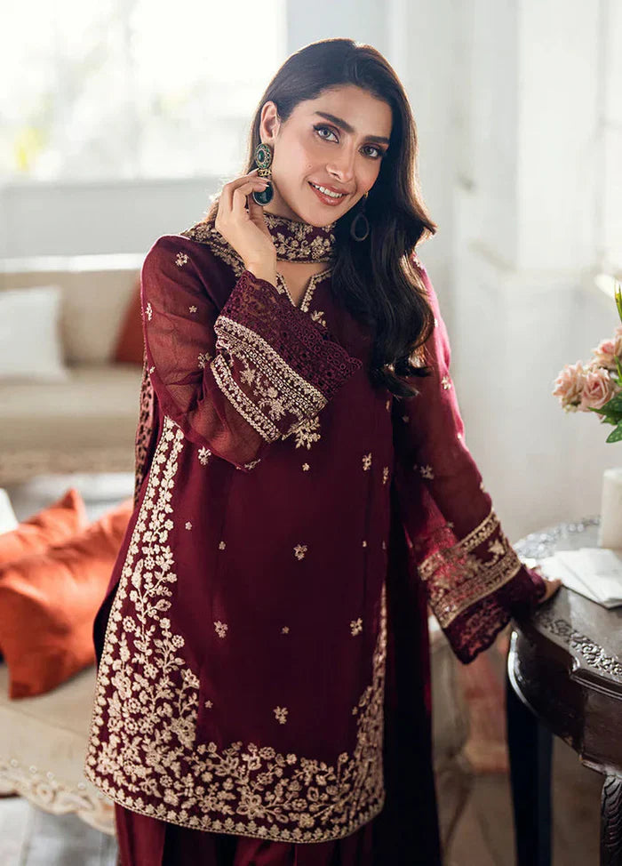 Azure 3pc unstitched Lawn Emb with Emb Dupatta