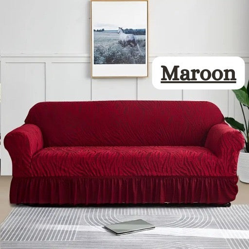 Zebra Style Sofa Covers Best Quality Maroon