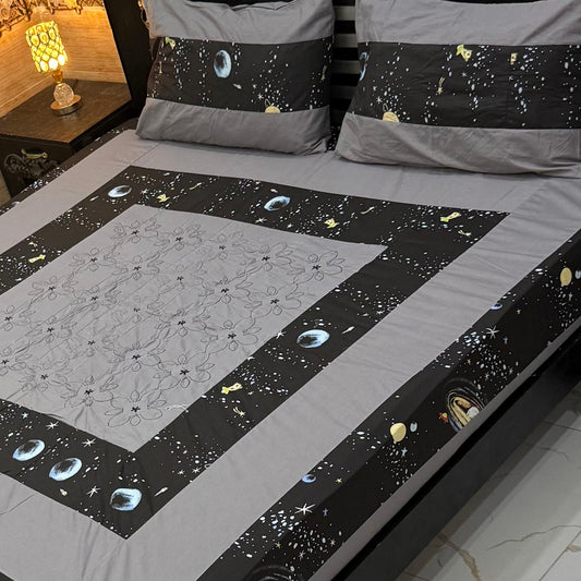 Patch Work 3pc Bedsheet Stitched