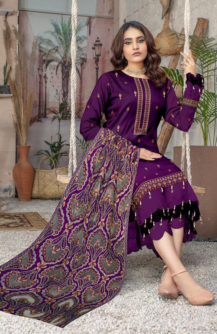 Dhanak Heavy Shawl Unstitched 3pc Breeze
