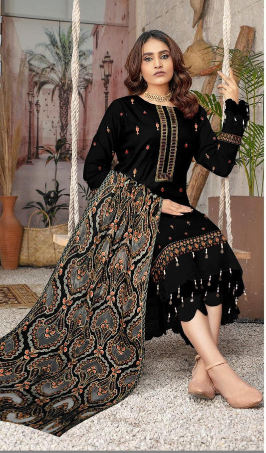 Dhanak Heavy Shawl Unstitched 3pc Breeze