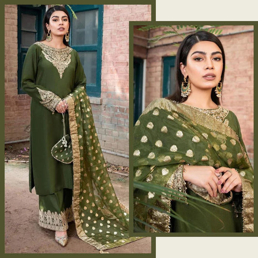 Silk Fancy Unstitched 3pc